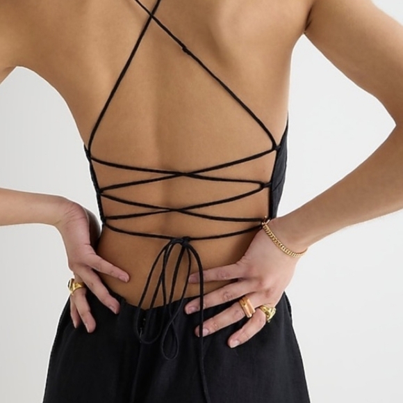 J. Crew Black Strappy Dress - Picture 3 of 11